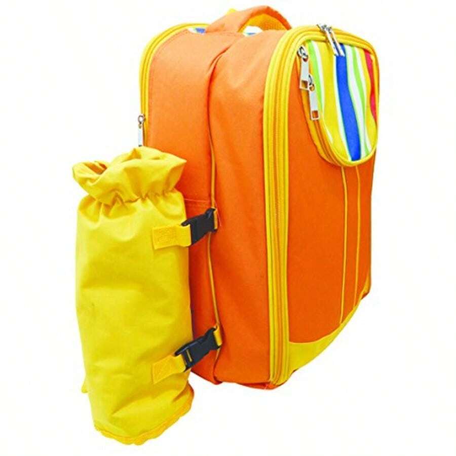 Set para Pic Nic con Mochila Naranja - como en la foto - Ver 1