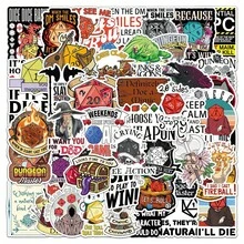 50 miếng dán ngộ nghĩnh, quà tặng độc đáo, dùng trang trí sổ lưu niệm, sách, mũ bảo hiểm, xe địa hình, decal vinyl chống thấm nước, thích hợp dán lên bình nước, máy tính, laptop, điện thoại, hành lý, sổ tay, tủ lạnh. - Nhiều màu - Xem 7