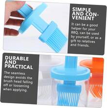 Portable Refillable Silicone Oil Brush, High-Temperature Resistant Sauce Brush With Airtight Storage Cup, Suitable For Outdoor Camping, Picnics, And Backyard Barbecues. Durable And Leak-Proof Sauce Brush For Brushing Sauces Onto Meat, Vegetables, And Seafood. A Perfect Father's Day Or Independence Day Gift For Barbecue Lovers. A Must-Have For Summer Outdoor Cooking! Oil Brush For Home Baking And Cooking, Creative Oil Brush With Oil Container, Oil Painting Brush For Kitchen Barbecues, Camping, And Outdoor Picnics, Kitchen Gadgets. - 1PCS - View 2