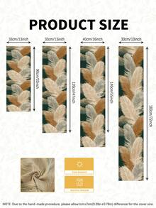 1 pezzo Tovaglietta con motivo a piume, stile 2D effetto 3D, disponibile in varie misure, ideale per la casa, la decorazione, feste all'aperto e ristoranti, regalo perfetto per apparecchiare tavoli da pranzo all'aperto, aspetto in texture di lino, decorazione da tavolo - Multicolore - Visualizzare 4
