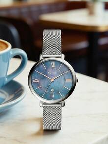 Fossil Women's Quartz Stainless Steel Three-Hand Watch, Stainless Steel Case/Glass Dial, Model ES5089/ES4628/ES4352/ES4322 - Ombre - View 5