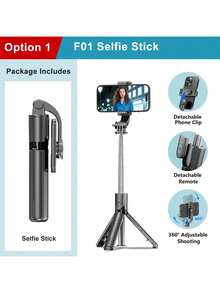 Portable Lightweight Extendable Selfie Stick Tripod With Wireless Remote, Detachable Phone Holder With Optional Fill Light, Suitable For Group Selfies, Live Streaming, Video Recording, Compatible With IOS And Android Devices - View 15
