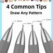 Easy Nail Bút chấm móng tay 4 trong 1 kiểu bấm – Dụng cụ nghệ thuật móng tay đa đầu dùng để chấm, vẽ, viền và đính đá, sử dụng chuyên nghiệp tại salon. - Nhiều màu - Xem 6