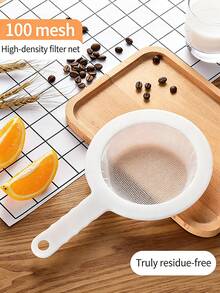 4pcs Plastic Mesh Strainer Set, Kitchen Sieve Set, Food Soy Milk Flour Sifter Long Handle Sieve Strainer, Sugar Sieve Fine Tea Strainer, Kitchen Supplies Accessories Tools - Multicolor - View 12