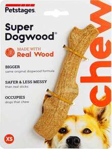 Outward Hound By Super Dogwood Juguete Masticable Duradero para Perros, Extra Pequeño - Palito Masticable Duradero Hecho con Madera Real - Fabricado en EE. UU., XS - ColorA - Ver 1