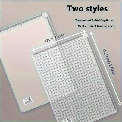1pc A4 Size Gridded Waterproof Anti-Slip Desk Mat, Office/Student Writing Pad
