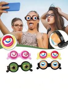 1 Cặp kính mắt ngộ nghĩnh, phụ kiện chụp ảnh độc đáo, quà tặng trang trí tiệc tùng, đồ chơi nhựa mắt nhấp nháy, trò ảo thuật thú vị cho người lớn. - Xem 1