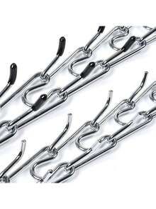 1 pieza Collar de entrenamiento ajustable para perros, con hebilla de liberación rápida, adecuado para perros pequeños/medianos/grandes, para caminar, entrenar, cazar, cadena de collar de metal de acero inoxidable resistente - Plateado - Ver 4