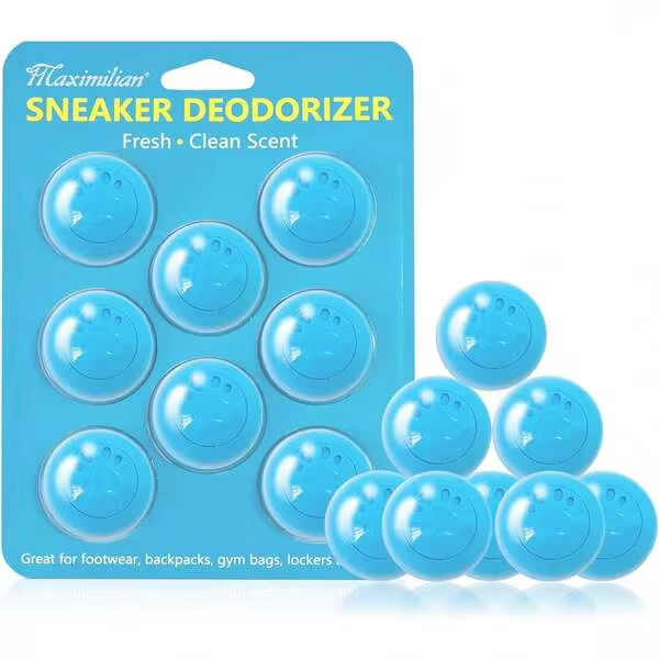 MAXIMILIAN Shoe Deodorizer Balls 8pcs Professional Shoe Fresheners Balls Foot Odor Eliminator Odor-Fighting Freshener Neutralizing Odor And Refreshing Sneaker Shoes, Wardrobe, Bags, Blue