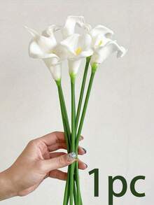 1/5/10/20支装，13.4英寸人造白色马蹄莲，适合家居装饰、母亲节礼物、酒店、派对、婚礼和餐桌摆设，全年均可使用。 - 白色馬蹄蓮 - 查看 10