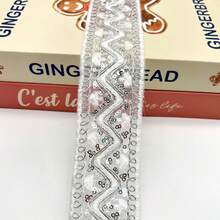 10 thước vải ren voan gợn sóng thêu, rộng 5cm, vật liệu may vá thủ công dùng để viền quần áo, phụ kiện tóc, trang trí nhà cửa, trang trí ngày lễ. - 10 thước ren thêu - Xem 13