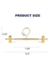 1/3 chiếc móc treo quần bằng hợp kim nhôm mạ vàng mờ cao cấp, dài khoảng 31 cm (12,25 inch), móc treo váy bằng kim loại siêu mịn và bền, khung kim loại nhẹ và chắc chắn, thích hợp để treo quần, kèm 2 kẹp chống trượt có thể điều chỉnh và móc xoay. - Nhiều màu - Xem 4