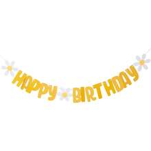 1/2/3 Peças Decorações de Festa de Aniversário com Tema de Margarida, Faixa de Cadeira Alta de Meio Aniversário, Bandeirinha de Meio Aniversário, Chapéu de Cone de 1/2 Ano, Decorações de Festa de Aniversário de 6 Meses, Decoração de Celebração de Feriado, Decorações de Aniversário com Borlas Brancas & Amarelas, Bandeirinha de Aniversário, Presente de Aniversário, Conjunto de Decoração de Aniversário Estilo Boêmio, Suprimentos para Festa - Vários estilos - Visão 14