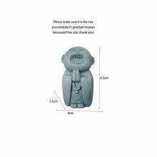2.5-Inch Sandstone Japanese Monk Figurine, Home Decor, Jizo Statue Design, Fish Tank Decoration, Micro Landscape Ornament, Zen Decor - Type a - Big Mouth Monk - View 4