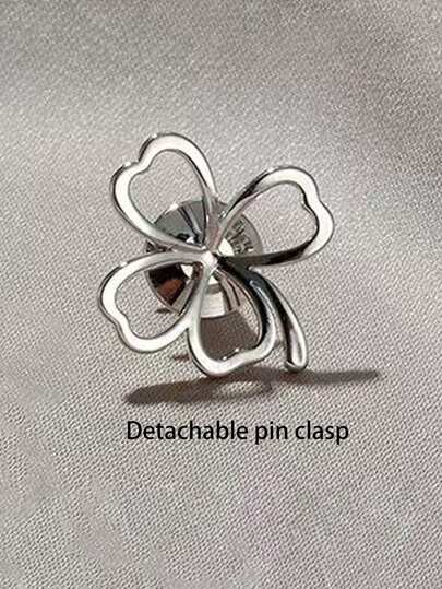Multifunctional Pin Buckle Four-Leaf Clover Invisible Sew-Free Universal Clip Small Pin Fixing Tool Accessory, Suitable For Low-Cut Clothes, Hats, Etc.