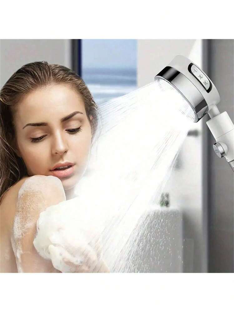1 vòi sen điều chỉnh áp lực cao, vòi sen tăng áp mạnh 3 chế độ, đầu vòi sen xoay, phụ kiện phòng tắm - Nhiều màu - Xem 2
