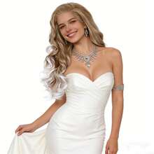 Tóc giả dài gợn sóng màu ombre vàng mật ong sang bạc, chất liệu tổng hợp, có phần ren trong suốt HD 13x1.5, sợi chịu nhiệt, đường rẽ ngôi tự nhiên, không cần keo dán, thích hợp cho tạo kiểu tóc hàng ngày, cosplay và dự tiệc cho nữ. - Nhiều màu - Xem 3