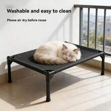 1pc Pet Furniture, Breathable Anti-Moisture Camping Bed Suitable For Cats And Dogs, Stainless Steel Frame, Easy To Clean And Carry, Popular In Spring And Summer - Multicolor - View 10