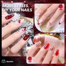 Beetles Nude Gel Nail Polish Set - 6 Colors Nude Pink Brown Neutral Jelly Gel Polish Kit - 6 Colors Luminous Ruby - 查看 2