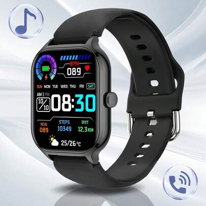 2.01英寸全触控屏多功能户外运动智能手表，支持无线通话和短信、音乐播放、健身追踪，是送给女性朋友和生日的绝佳礼物