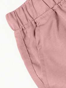 Men's Spring/Autumn Multi-Pocket Cargo Straight Leg Pants, Solid Color Loose Fit, Versatile For Fitness, Commuting And Sports - Pink - View 5