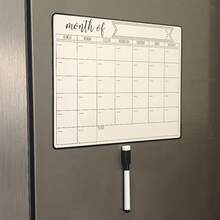 Erasable Magnetic Fridge Calendar Kit 2Pcs Reusable Weekly Monthly Planner With Magnetic Marker Easy Wipe Clean For Refrigerator Whiteboard Perfect For Home Office Family Schedule Time Planning Daily Organizer Great Festival Gift For Home Lovers Hot - 日曆 - 查看 6