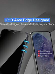 2pcs Black Privacy Screen Protector Film, For Galaxy S26/S26+/S25/S25+/S23/S22/S21/A55/A16/A26/A35/A15 Phones, Protect Privacy, Anti-Scratch Design, Essential Screen Protector For Daily, Office, Home Use, Privacy Screen Protector, Phone Screen Protector, Phone Accessories, Waterproof Shockproof Anti-Scratch - Black - View 8