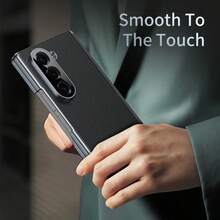 1件装 Hadaasi 多色皮革双轴折叠铰链保护套，带精密孔位、电镀镜头盖、加固边角、柔软织物内衬，散热保护壳，适用于三星 Galaxy Z Fold 7/Z Fold 6/Z Fold 5/Z Fold 4 - 彩色 - 查看 10