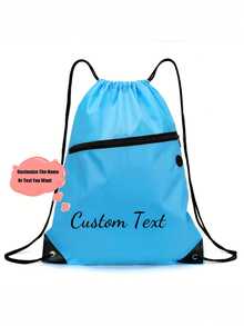 Mochilas personalizables con cordón con letras personalizadas, las letras se pueden personalizar, hay múltiples colores disponibles, mochilas con cordón personalizadas, mochilas para estudiantes, bolsas de natación, bolsas para deportes de equipo, bolsas deportivas y de fitness de gran capacidad. - Multicolor - Ver 7