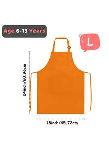 1pc Child Apron With 2 Pockets ,Simple And Stylish Apron,Adjustable Chef Art Apron For Boys And Girls ,Kids Painting Aprons, For Cooking Baking Painting Crafting Grilling Activity - Multicolor - View 27