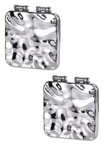 Bộ 2 gương trang điểm gấp gọn kiểu Y2K (họa tiết lượn sóng), quà tặng unisex, đồ dùng làm đẹp, sản phẩm giá cả phải chăng, trang trí phòng ngủ, phụ kiện bàn trang điểm, đồ dùng du lịch, đồ dùng phòng ngủ, dụng cụ làm đẹp, gương, gương trang điểm, gương nhỏ, gương xách tay, gương cầm tay, quà tặng giá rẻ, quà Giáng sinh, dụng cụ làm đẹp, quà tặng khuyến mãi, quà tặng cho nữ - Nhiều màu - Xem 9