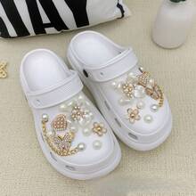 Móc khóa trang trí cho guốc gỗ khoét rỗng, khuy trang trí cho giày guốc gỗ khoét rỗng, phụ kiện giày guốc gỗ khoét rỗng - Nhiều màu - Xem 4