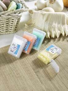 Hộp 400/200 chiếc tăm xỉa răng dùng một lần, tăm xỉa răng hai đầu siêu mịn cầm tay, tăm xỉa răng nhựa dùng một lần, bàn chải kẽ răng làm sạch răng, tăm xỉa răng chăm sóc răng miệng, hai kiểu đóng gói được giao ngẫu nhiên. - Nhiều màu - Xem 3