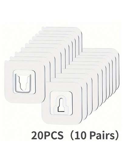 10 حزمة من خطاطيف الشفط الشفافة عالية التحمل قوية اللصق لا تحتاج ثقب، سهلة التركيب، خطاطيف قابلة لإعادة الاستخدام للحمام والمطبخ والحمام والمناشف وتنظيم المنزل، معلقات بلاستيكية مقاومة للماء