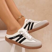 Dép lê nữ mùa xuân/hè phối màu hồng trắng, kiểu dáng thoải mái, thoáng khí. - màu đen - Xem 6