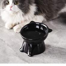 Bộ 2 bát ăn cho thú cưng màu đen/trắng thanh lịch, nghiêng 15° - Bát ăn chống nôn, được thiết kế để bảo vệ cổ và cột sống, đế rộng chống trượt, chất liệu nhựa bền, phù hợp cho mèo và chó nhỏ, dùng được cả thức ăn khô và ướt, quà tặng thiết thực cho thú cưng. - 150ml - Xem 4