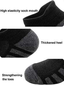 12 Pairs Men's Low-Cut Breathable Mesh Sports Socks, Solid Color Casual Ankle Socks For All Seasons - Multicolor - View 2