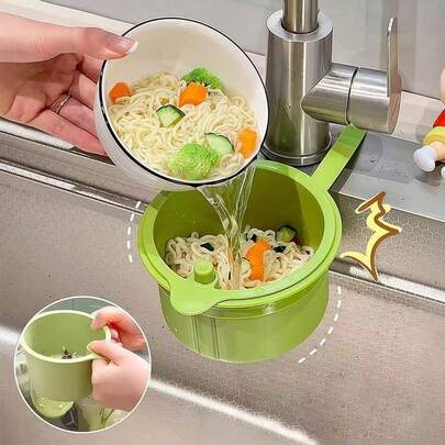 1 Giỏ lọc rác bồn rửa nhà bếp, giỏ thoát nước treo, lưới thoát nước rửa rau củ, giá thoát nước máy rửa chén, giá treo đựng đồ dưới vòi nước, mở và tháo lắp chỉ bằng một cú nhấp chuột.