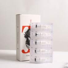 TJ THROSTLE 20支/盒 白色一次性纹身针，圆形打雾针 0.18mm 0.25mm 0.30mm 0.35mm 勾线针 RL RS SMP/PMU 纹身机针头 - 黑與白 - 查看 6