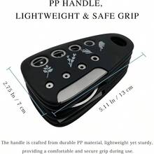 黑色六件套独特厨房小工具套装，可堆叠节省空间，包括刨丝器、削皮器、披萨刀和开瓶器 - 彩色 - 查看 5