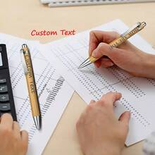 [Có thể tùy chỉnh] Bộ dụng cụ viết tinh tế - 40/80 bút bi mực đen bằng tre với câu nói truyền cảm hứng, văn phòng phẩm cắm trại, thích hợp làm quà tặng cho giáo viên, văn phòng phẩm, đồng nghiệp, nhân viên, quà tặng ngày lễ. - Nhiều màu - Xem 5