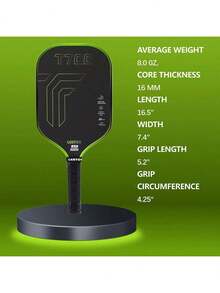 LEATOU T700 Carbon Fiber Pickball,16mm Racket PP Cellular Self-Reflection,High Rotation, High Elasticity,Comfortable Grip,Sanded Surface Layer,Protective Protective Flange,Gift A Tennis Racket Case,Suitable For Both Men And Women, High-Quality Construction. - 彩色 - 查看 5