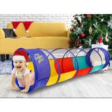 New Play Tunnel For Crawl Tunnels With See Through Sides Outdoor Indoor Multicolored Tent For Dogs Toddlers And Babies Pop Up Baby Crawling Backyard Tunnel Balls NOT Includedynfgrghd - Multicolored1PkTunnel - View 3
