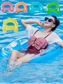 1 pièce Flotteur gonflable en forme de U, canapé gonflable épaissi, anneau de natation pour adulte avec dossier inclinable et poignées, transat flottant pour piscine, fête à la piscine, amusement à la plage - A - Voir 1