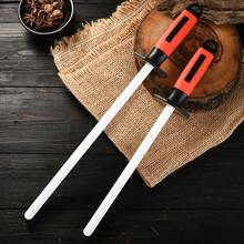Thanh mài dao gốm chuyên nghiệp, bền bỉ, chống gỉ, dụng cụ mài dao nhà bếp với tay cầm thoải mái. - Đỏ và đen - Xem 5