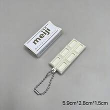 1pc Realistic Chocolate Toy, 3D Stress Relief Keychain Pendant, New Meiji High-Quality Squeeze Toy - Multicolor - View 9