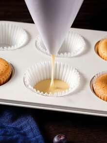 1/2pcs Funnel-Shaped Batter Dispenser, Paper Cup Cake Batter Funnel With Control Valve, Adjustable Dispensing To Prevent Batter Overflow And Dripping - View 8
