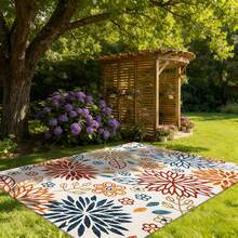 Vigorous  And Bright Colors Retro Mandala Tropical Rainforest Flowers Pattern Flannel Material Area Rug, Outdoor Carpet , 2D Digital Printing , Non-Slip Rubber Bottom, Multiple Sizes Available. Suitable For All Seasons, Washable, Machine Washable, Comfortable, Unique, As Birthday Gifts, Household Items, Wedding Items, Souvenirs, Home Decoration, Daily Life, Office Decoration, Birthday, Anniversary, Valentine's Day, Thanksgiving, Graduation Season, Christmas, Halloween, Mother's Day, Father's Day, Wedding, New Year Gift Decoration. Suitable For Shopping Centers, Restaurants, Kitchens, Bathrooms, Party, Game Room,Living Rooms, Bedrooms, Corridors, Balconies, Outdoor Doors, Door Mats, Entrance Mats, Non-Slip Mats, Offices, Cafes,  Yards, Rv Camping & Picnics,Piano Room Floor Decoration Rug.Suitable For Him, Her, Family Members, Boyfriend, Girlfriend, Father, Family Members, Mother, Lover, Daughter, Son, Grandfather, Grandmother, Teacher, Doctor, Nurse, Friend, Classmate, Pet. - 多色10 - 查看 2