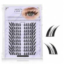 ARISON 120PCS 仙女睫毛簇 MIX 9-16mm 长度 漫画睫毛簇 DIY 假睫毛 条纹睫毛 猫眼睫毛 螺旋睫毛 - 查看 9