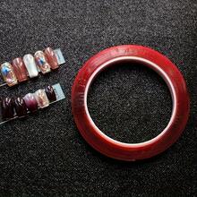 1PC Clear Double-Sided Adhesive Tape, Strong Sticky Removable Mounting Tape For Nail Art Tips, Balloon Decorations, Furniture Fixing, Waterproof Traceless Multipurpose Household Tape - 1 Red and White - View 3
